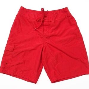 Speedo red board shorts / swim trunks